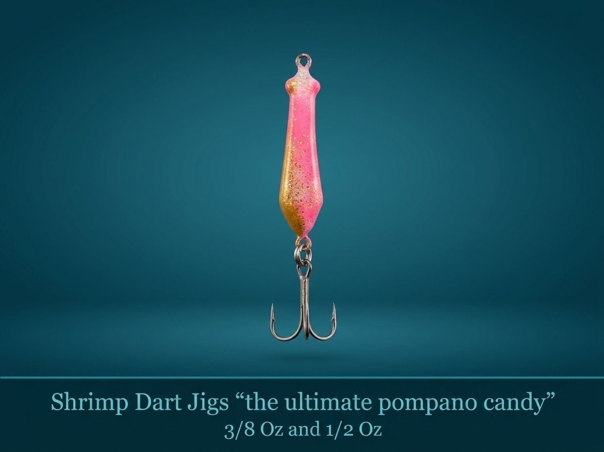 Shrimp Dart Jig - Lure for Beach, Pier, & Surf Fishing (Pack of 3)