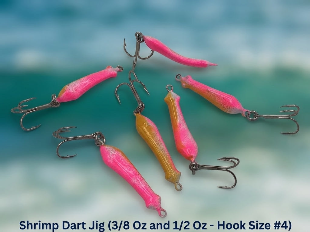 Shrimp Dart Jig - Lure for Beach, Pier, & Surf Fishing (Pack of 3)