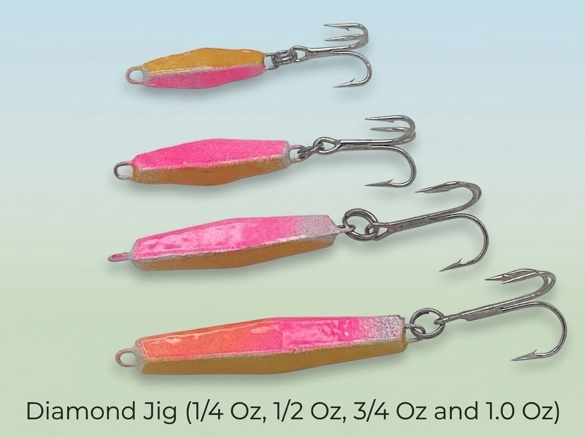 Diamond Jig - Lure for Beach, Pier, & Surf Fishing (Pack of 3)