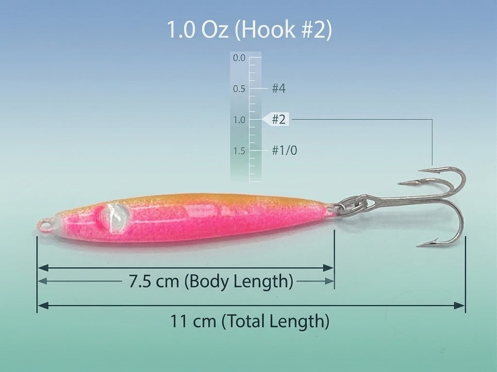 Minnow Spoon Jig - Lure for Deepwater and Offshore Fishing (Pack of 3)