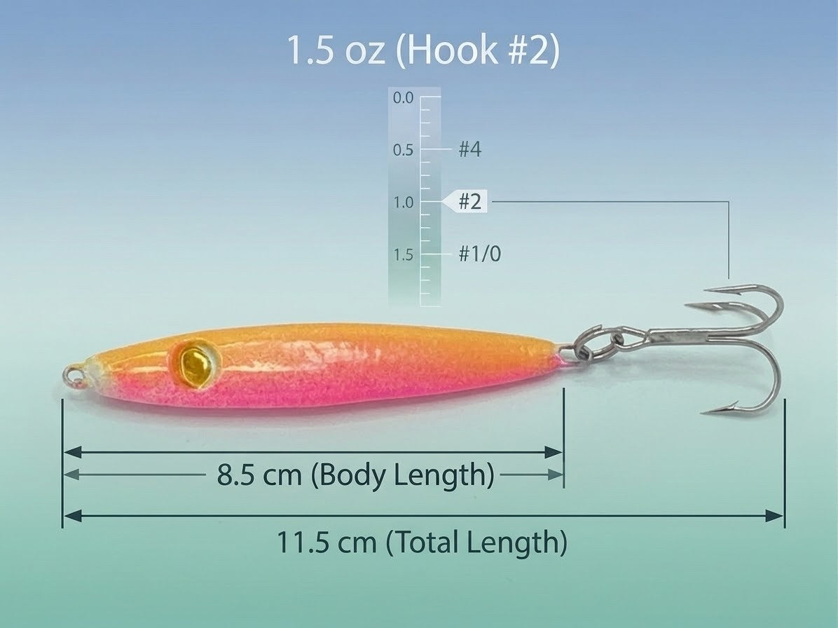 Minnow Spoon Jig - Lure for Deepwater and Offshore Fishing (Pack of 3)